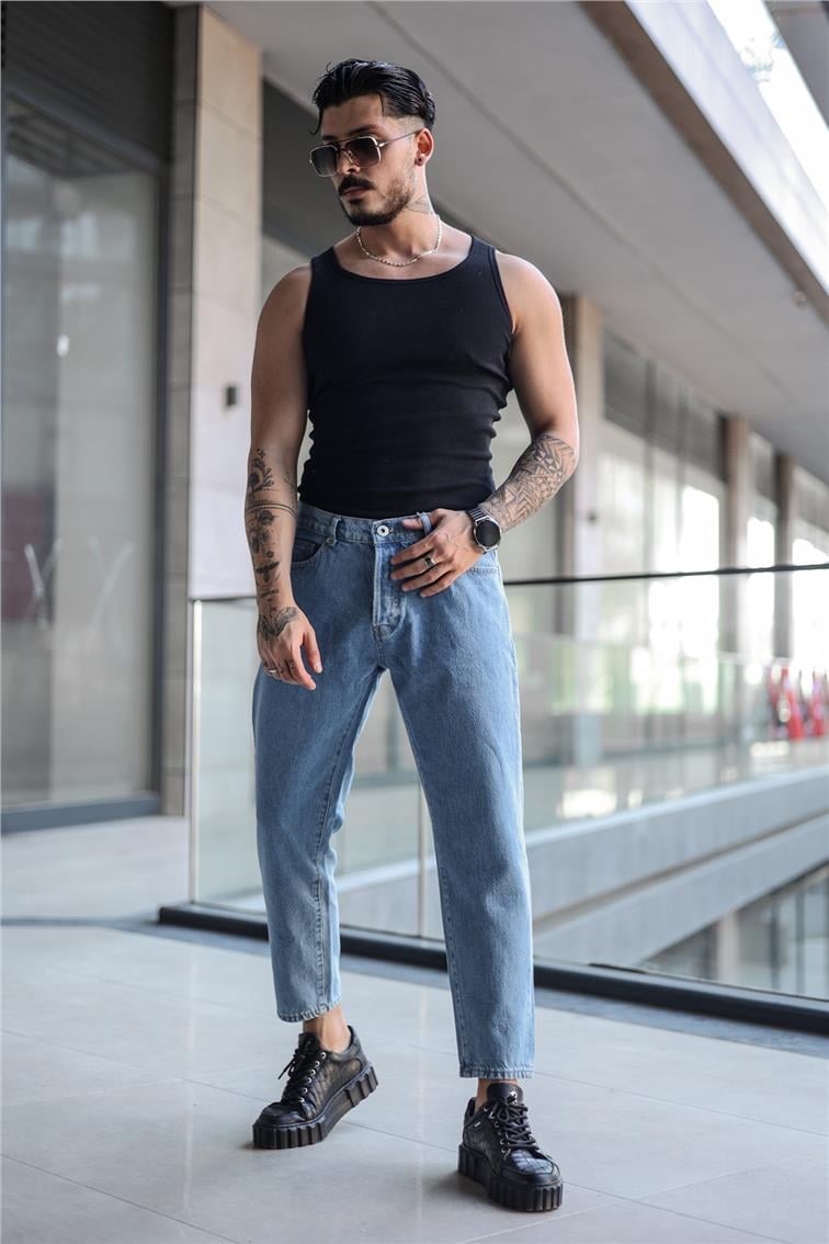 Santos Mom Jean Mavi