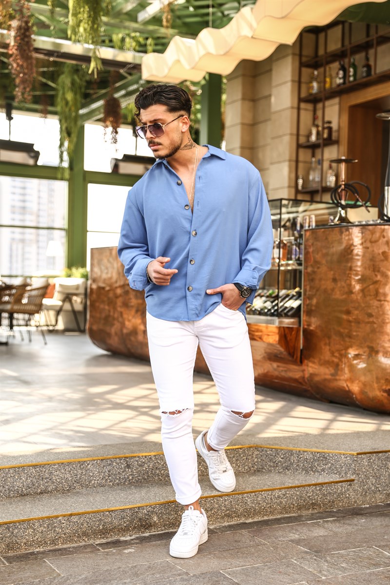 Saten Oversize Gömlek