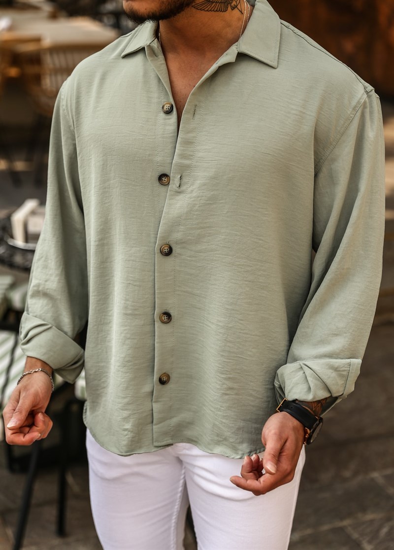 Saten Oversize Gömlek