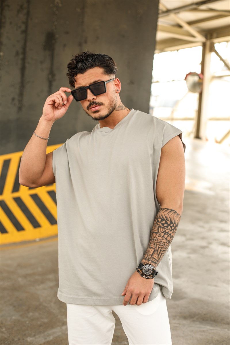 Sıfır Kol Oversize T-shirt