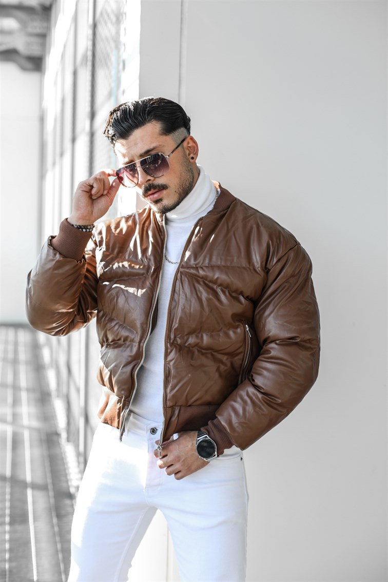 Şişme Bomber Deri  Special Mont