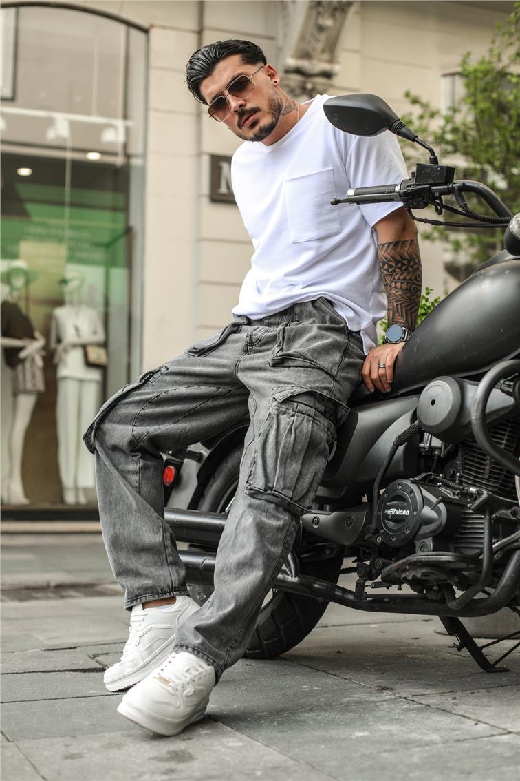 Street Baggy Jean Yıkamalı Siyah
