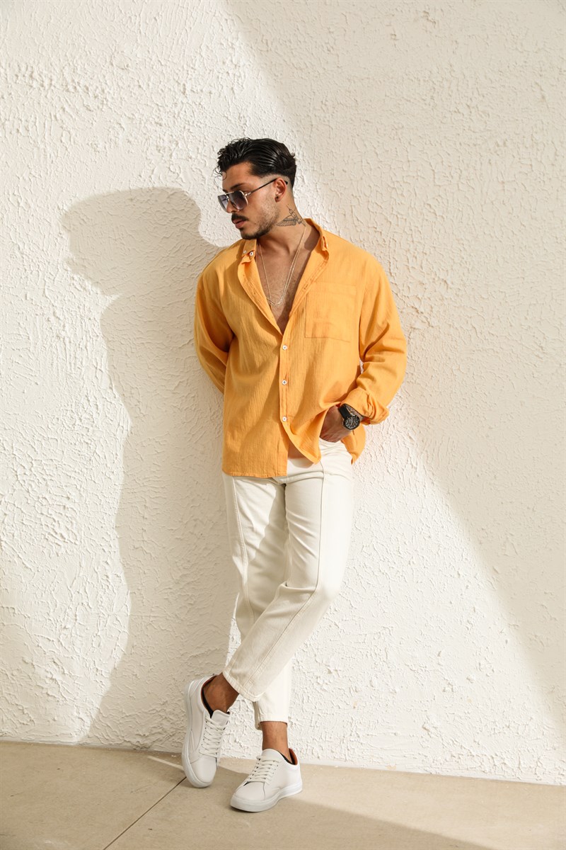 Tek Cepli Uzun Kollu Oversize Gömlek