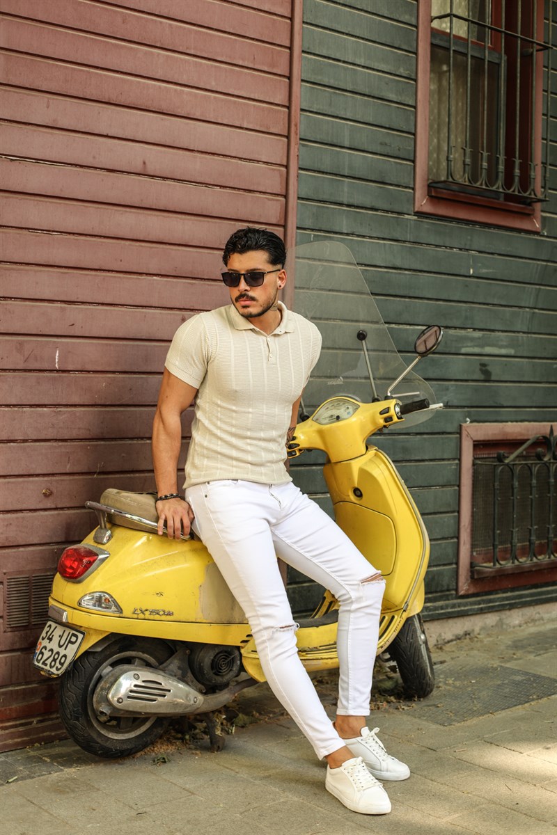 Triko Yatay Çizgili T-Shirt