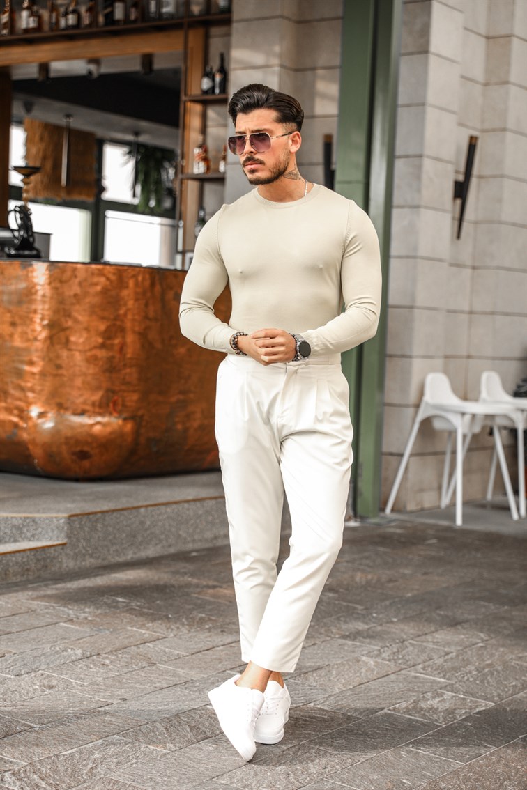 Uzun Kollu Basıc Triko Sweatshirt