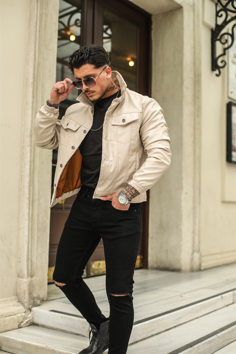 Vintage Fit Deri Ceket