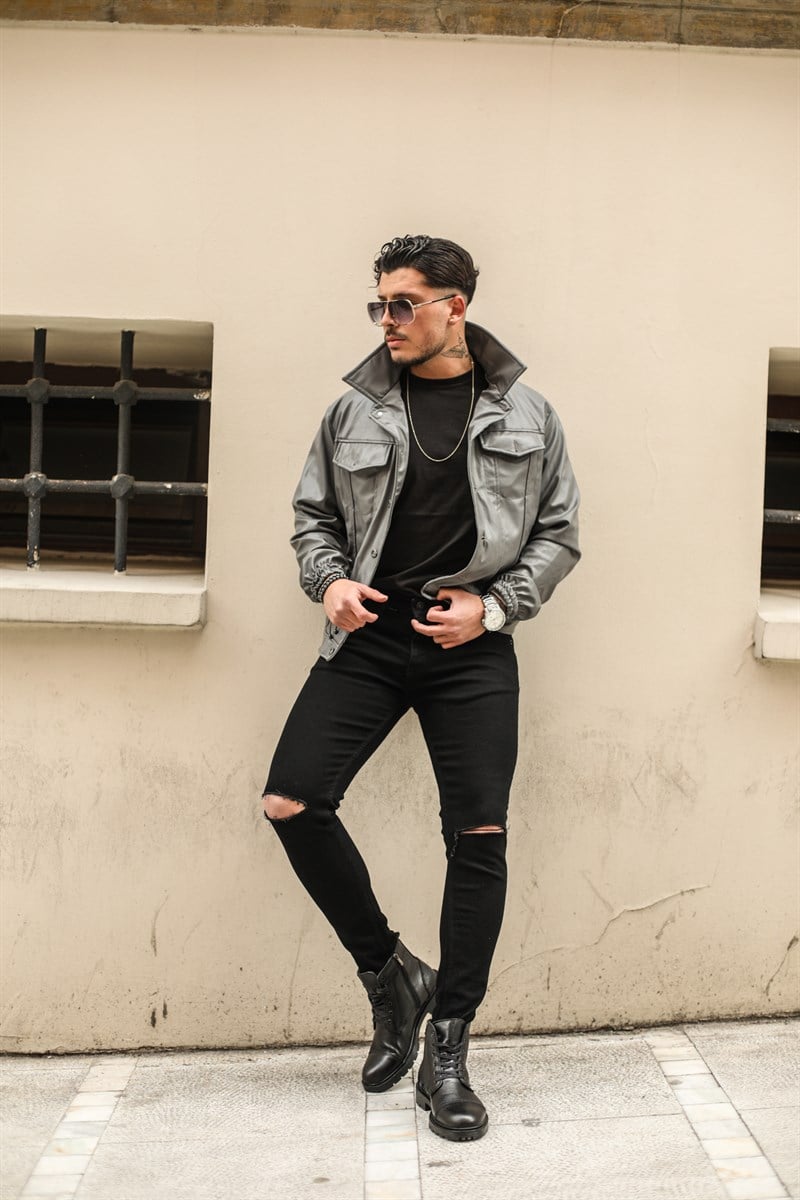 Vintage Fit Deri Ceket