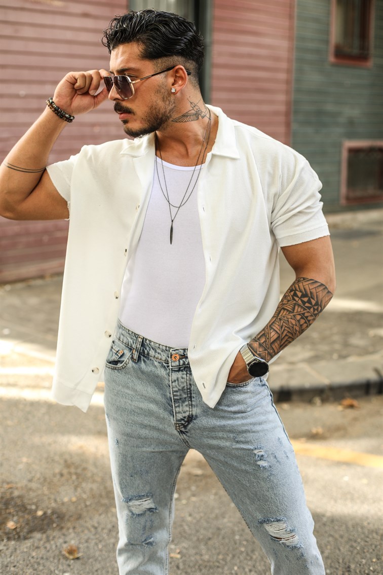 Waffle Oversize Gömlek