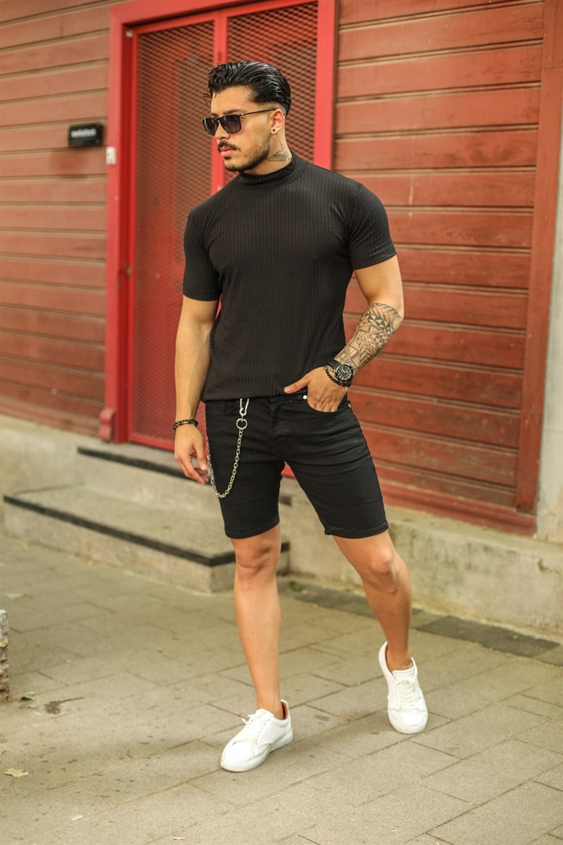 Yarım Dik Yaka T-Shirt