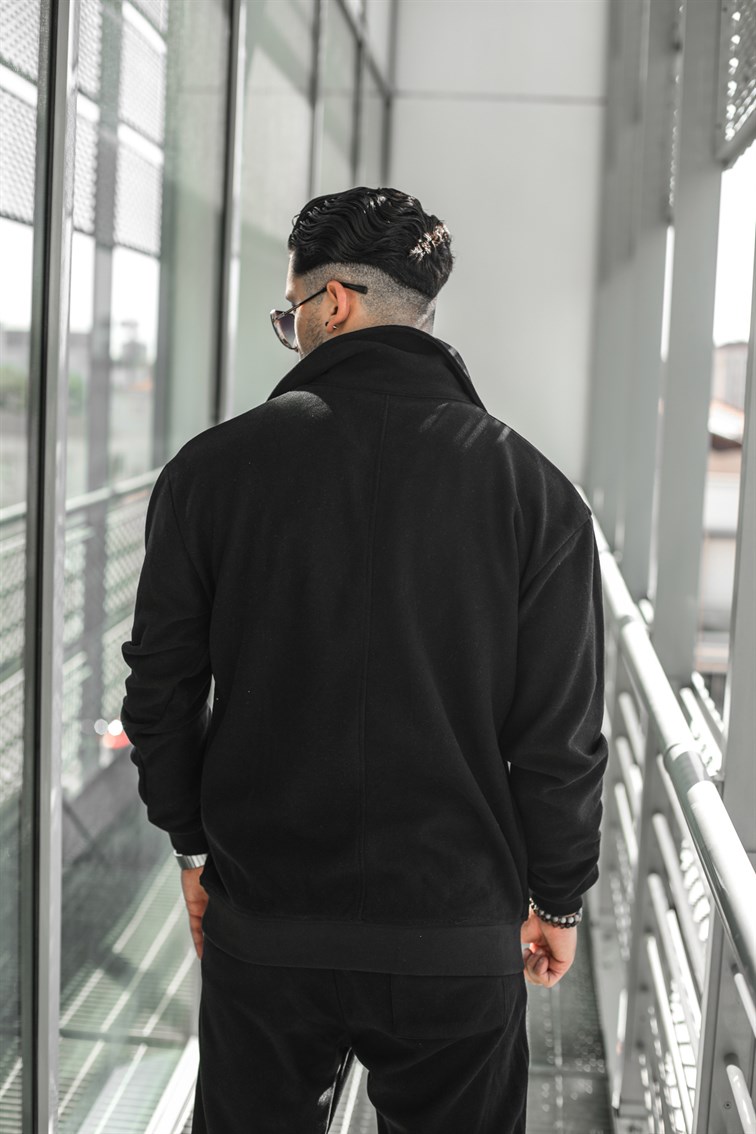 Yarım Fermuarlı Pamuklu Oversize Sweatshirt