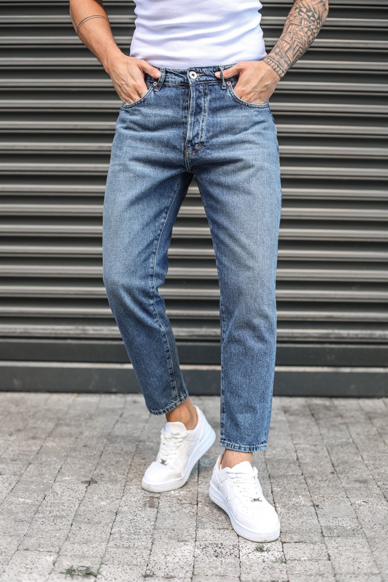 Yıkama Detaylı Mom Jean