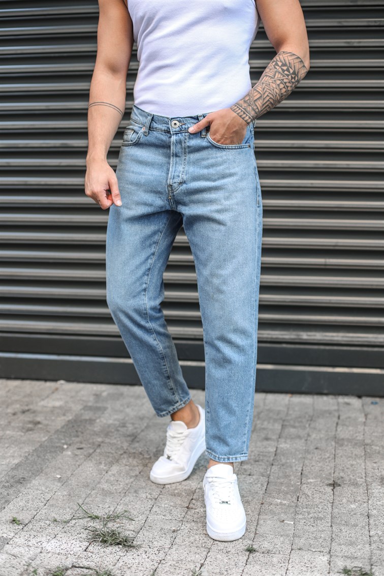 Yıkama Detaylı Mom Jean