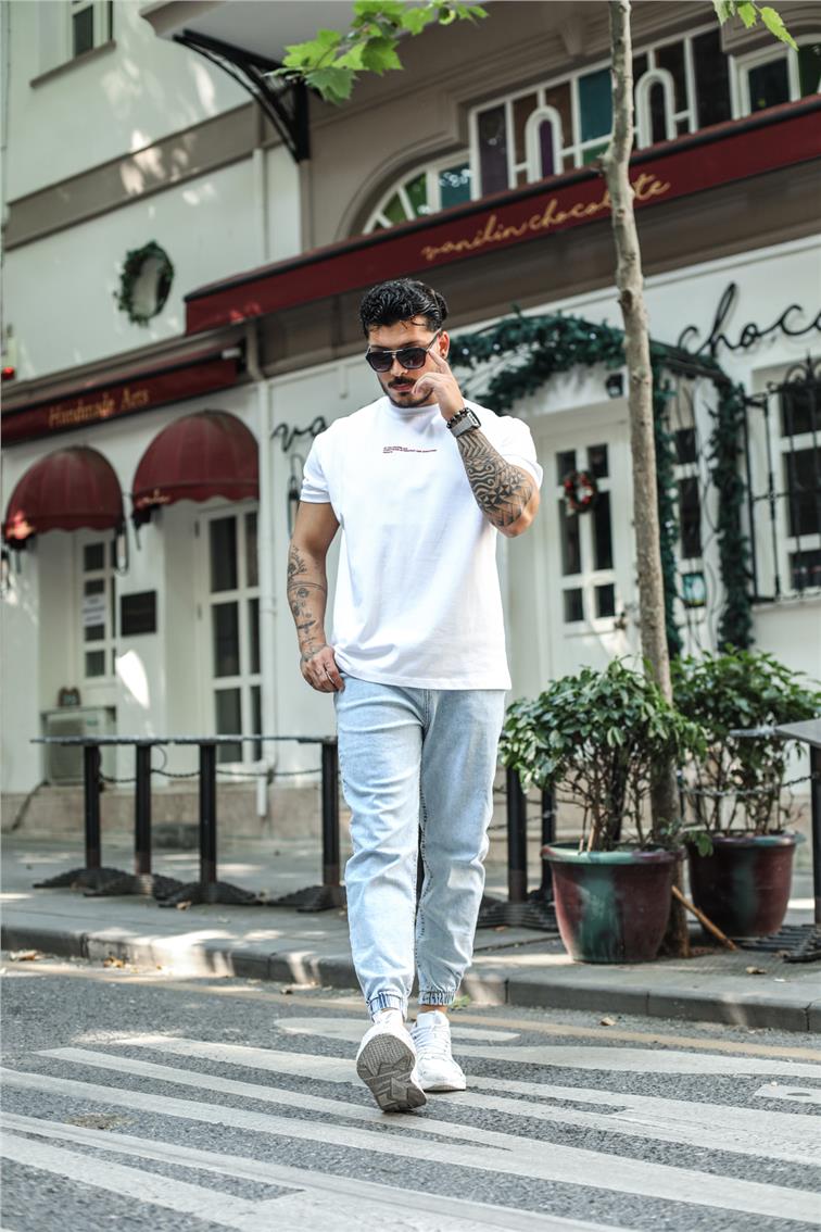 Yıkamalı Basic Jogger Jean Kar Yıkamalı Mavi