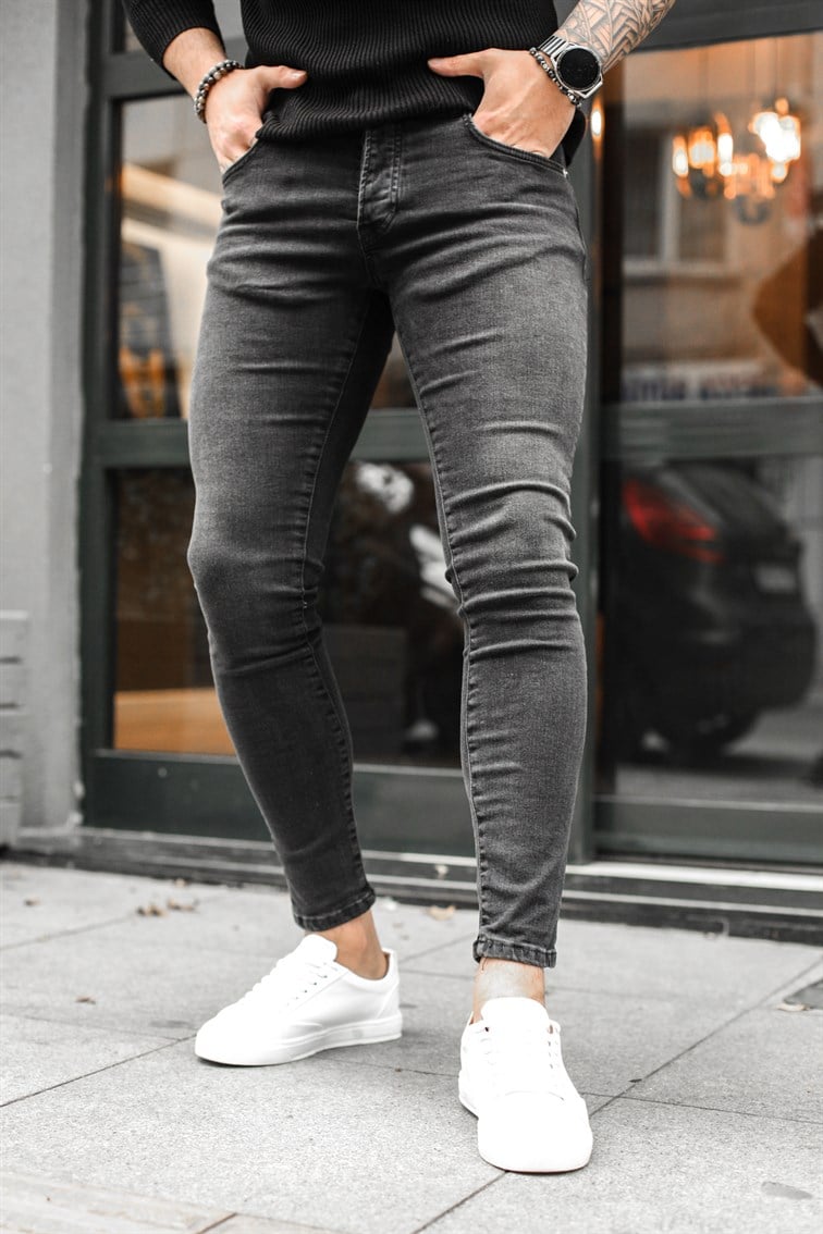 Yıkamalı Siyah Skinny Jean
