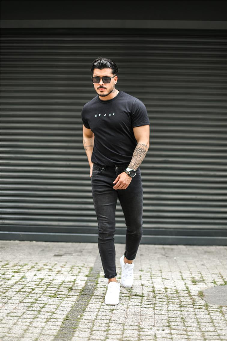 Yıkamalı Siyah Skinny Jean Yıkamalı Siyah
