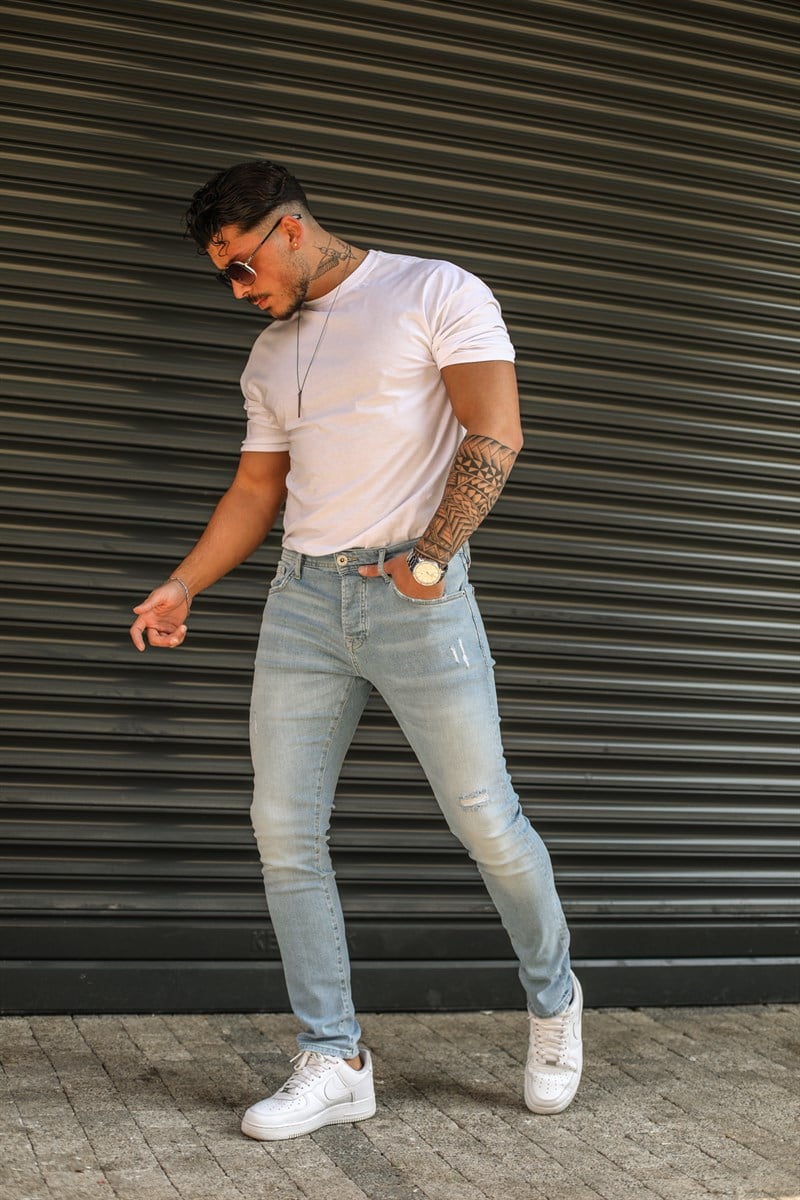 Yırtık Slim Fit Jean