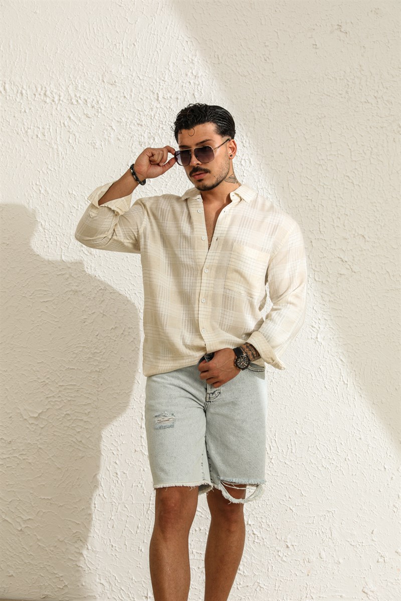 Yırtıklı Oversize Gömlek