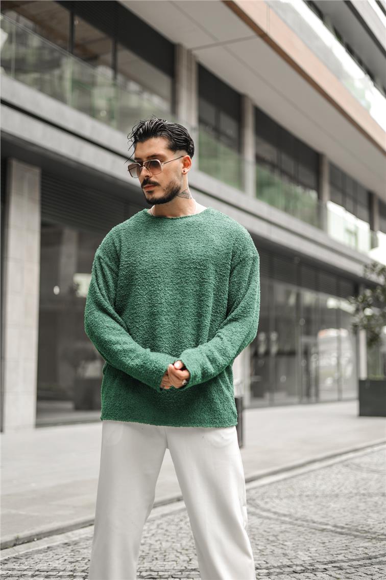 Yün Oversize Kazak Yeşil