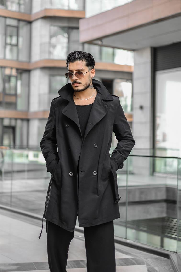 ZR Oversize Trençkot Siyah