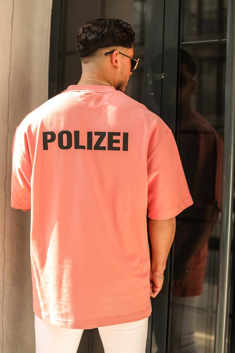 Bol Kalıp Polizei T-Shirt
