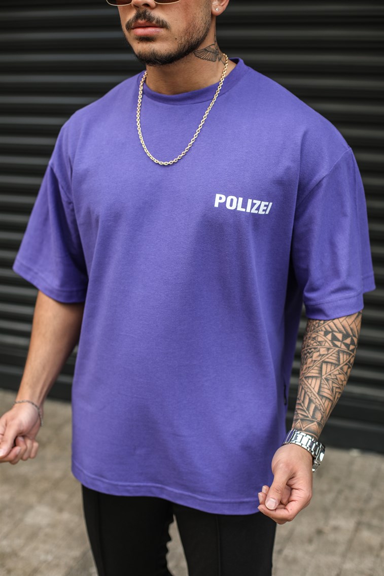 Bol Kalıp Polizei T-Shirt