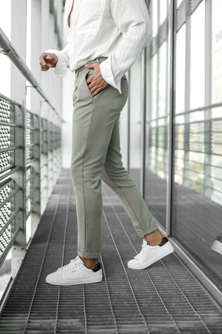 Gabardin Kumaş Boyfriend Pantolon