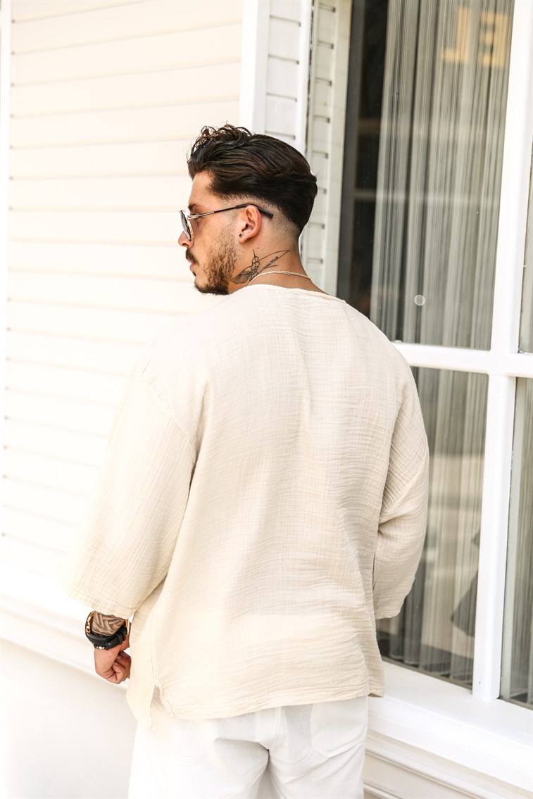 Müslin Fakir Kol Oversize T- shirt