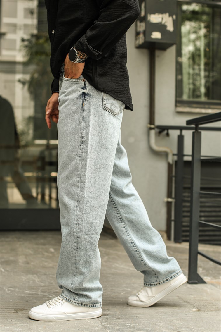 Yıkamalı Ekstra Bol Jean