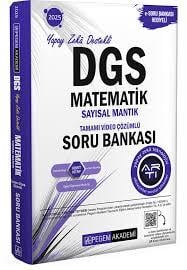 2025 DGS Matematik Sayısal Mantık Tamamı Video Çözümlü Soru Bankası - Pegem Akademi Yayıncılık - ALES-DGS8.Sınıf
