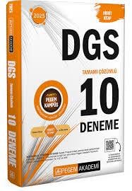 2025 DGS Tamamı Çözümlü 10 Deneme - Pegem Akademi Yayıncılık - ALES-DGS8.Sınıf
