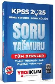 2025 KPSS Genel Yetenek Genel Kültür Tüm Dersler Soru Yağmuru - Yediiklim Yayınları - KPSS8.Sınıf