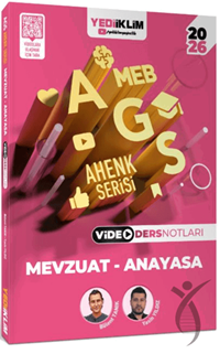 2026 MEB AGS Ahenk Serisi Mevzuat - Anayasa Video Ders Notları - Yediiklim Yayınları - ÖABT