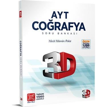 3D Yayınları Ayt Coğrafya Soru Bankası3D Yayınları Ayt Coğrafya Soru Bankası - Kirtasiyem.netAYT