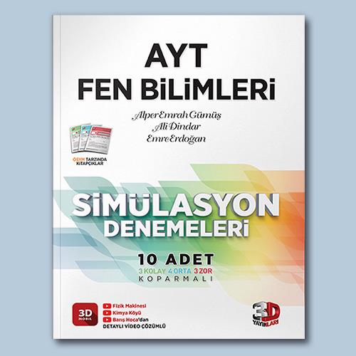 3D Yayınları Ayt Sım. Fen Bilimleri Denemeleri3D Yayınları Ayt Sım. Fen Bilimleri Denemeleri - Kirtasiyem.netAYT