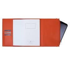 7379 Vj Zipco Clutch 14X20 , 80 Gr. 96 Yp.Çizgili TuruncuDeri Kapaklı Defterler