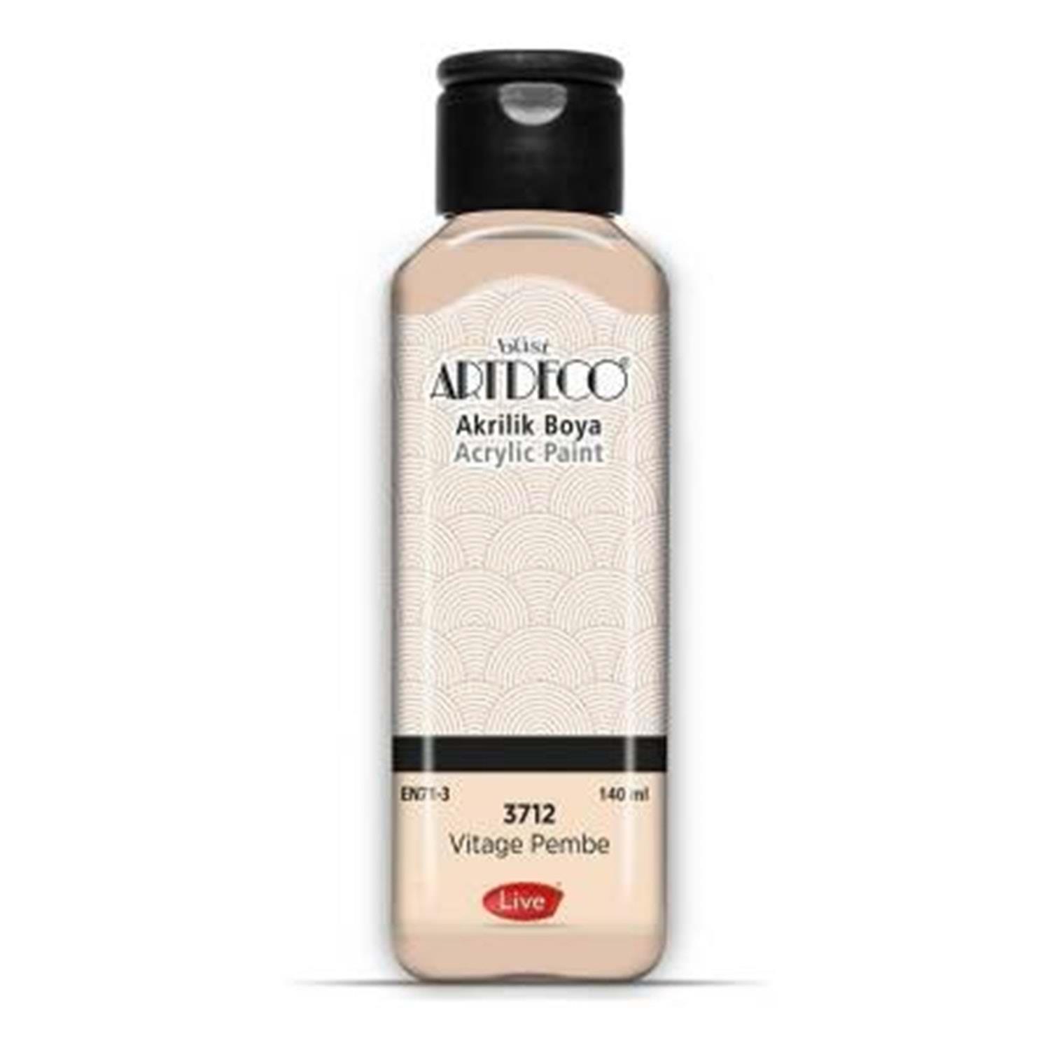 Artdeco Akrilik Boya 140Ml Vintage Pembe 3712Artdeco Akrilik Boya 140ml Vintage Pembe 3712 - Kirtasiyem.netAkrilik Boyalar	