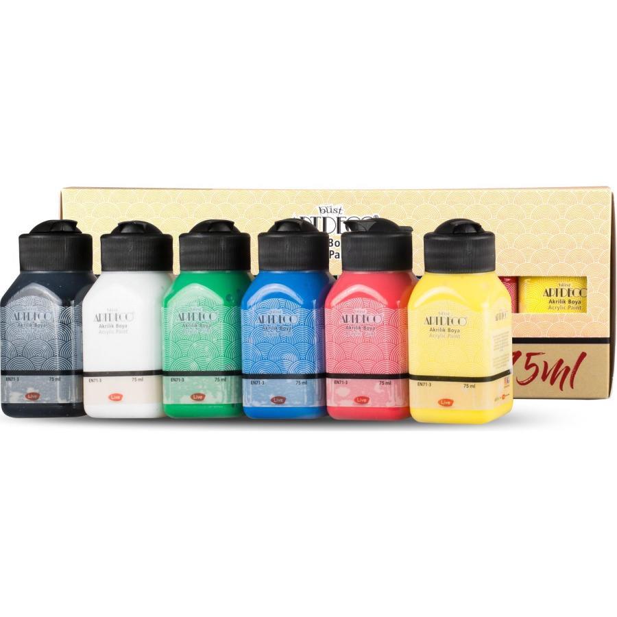 Artdeco Akrilik Boya 6X75ml Set - Makaraon RenklerArtdeco Akrilik Boya 6X75ml Set - Makaraon Renkler - Kirtasiyem.netAkrilik Boyalar	