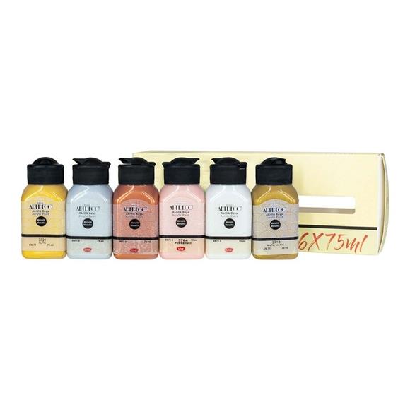 Artdeco Akrilik Boya 6x75ml Set - Simli RenklerArtdeco Akrilik Boya 6x75ml Set - Simli Renkler - Kırtasiyem.netAkrilik Boyalar	