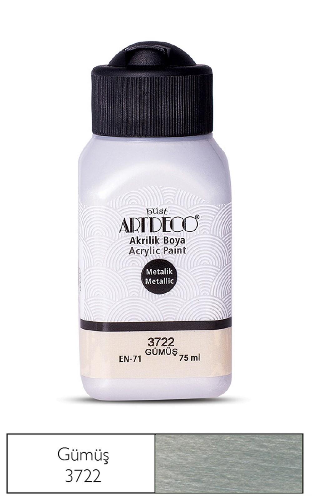 Artdeco Akrilik Boya Metalik 75Ml Gümüş 3722Artdeco Akrilik Boya Metalik 75Ml Gümüş 3722 - Kırtasiyem.netAkrilik Boyalar	