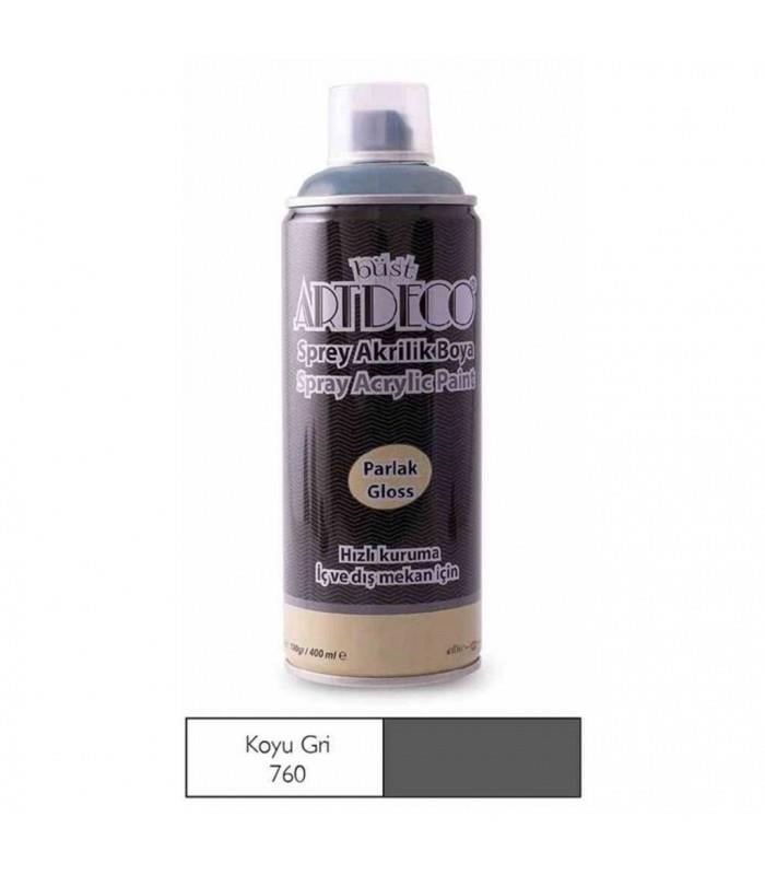 Artdeco Akrilik Sprey Boya 400 Ml Koyu Gri 760Artdeco Akrilik Sprey Boya 400 Ml Koyu Gri 760 - Kırtasiyem.netAkrilik Boyalar	