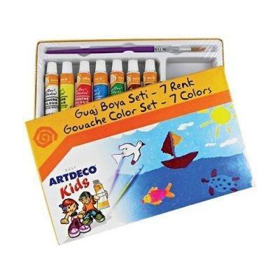 Artdeco Kids Guaj Boya Seti 7X6Ml (Fırça Hediyeli)Artdeco Kids Guaj Boya Seti 7X6Ml (Fırça Hediyeli) - Kırtasiyem.netGuaj Boyalar