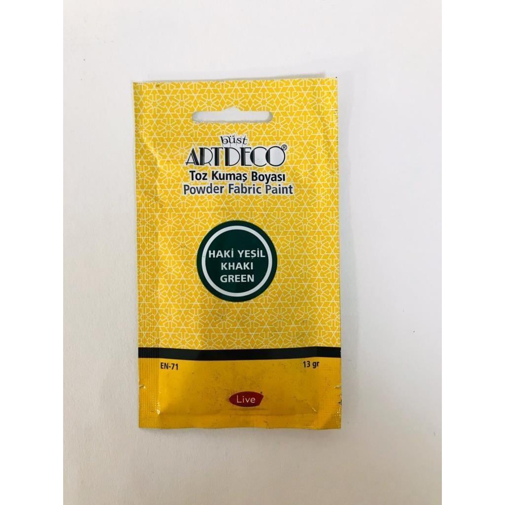 Artdeco Toz Kumaş Boyası 13gr Haki Yeşil 1131Artdeco Toz Kumaş Boyası 13gr Haki Yeşil 1131 - Kırtasiyem.netKumaş Boyaları