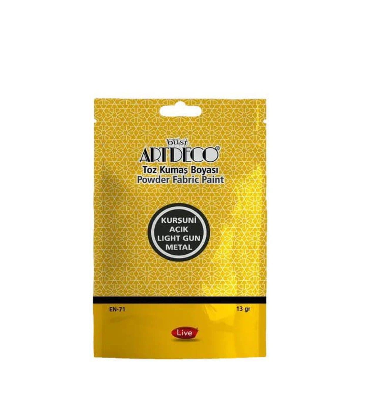 Artdeco Toz Kumaş Boyası 13gr Kurşuni Açık 1126Artdeco Toz Kumaş Boyası 13gr Kurşuni Açık 1126 - Kırtasiyem.netKumaş Boyaları