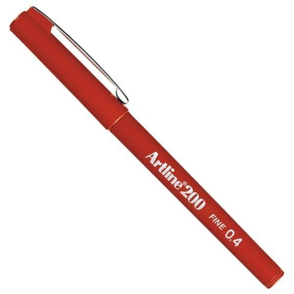 Artline 200N Fine Keçe Uçlu Yazı Kalemi Uç:0,4mm KırmızıArtline 200N Fine Keçe Uçlu Yazı Kalemi Uç:0,4mm Kırmızı - Kirtasiyem.netDövme Kalemleri