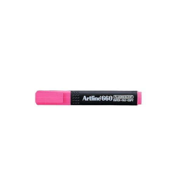 Artline 660 Fosforlu Kalem Kesik Uç:1,0-4,0Mm F.Pembe