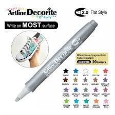 Artline Decorite Chisel Type Kesik Uçlu Marker SilverMarkörler