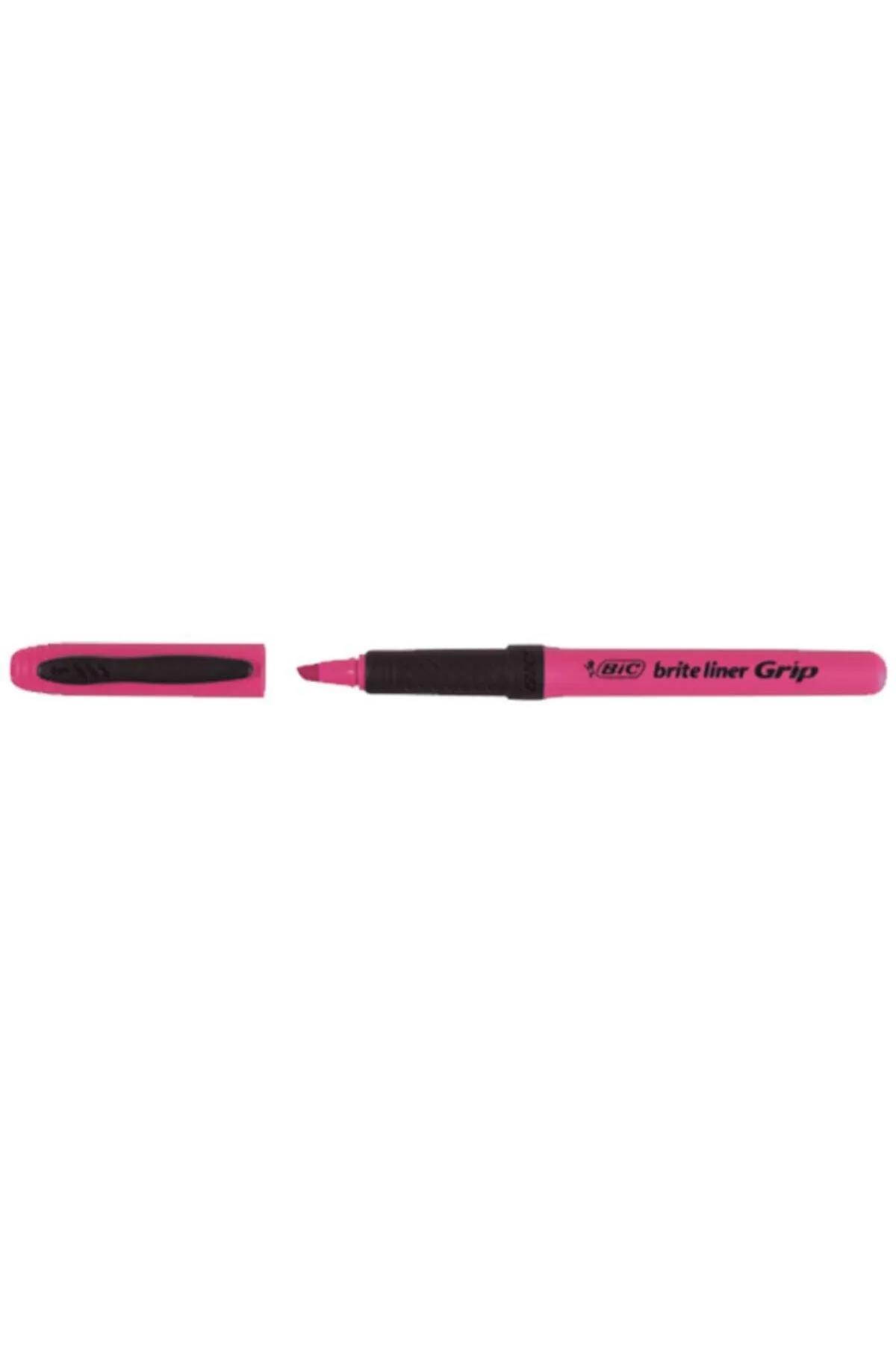 Bic Fosforlu Kalem Brite Liner Grip Pembe (1 Adet)