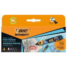 Bic Intensıty Paınt Marker 4'Lü (Siyah-Mavi-Kırmızı-Yeşil)Diğer Kırtasiye Ürünleri