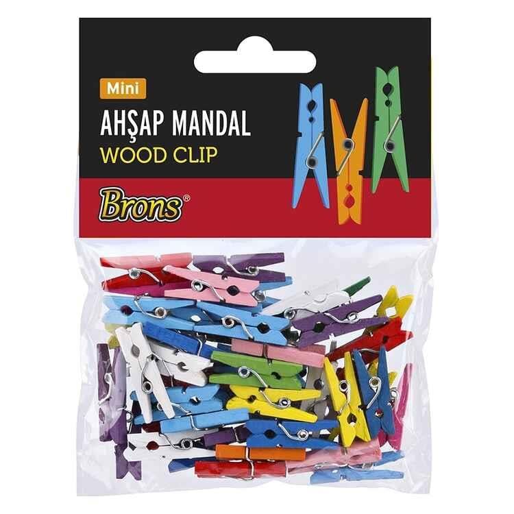 Brons Ahşap Mandal Renkli Mini Br-908Brons Ahşap Mandal Renkli Mini Br-908 - Kirtasiyem NetDiğer Aktivite Ürünleri