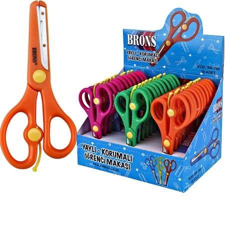 Brons Makas Yaylı & Korumalı Br-700Brons Makas Yaylı & Korumalı Br-700 - Kirtasiyem.netOkul Makası